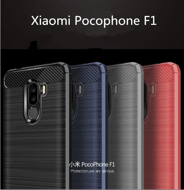 Для Xiaomi Pocophone F1 Poco F 1 чехол для телефона из углеродного волокна ударопрочный