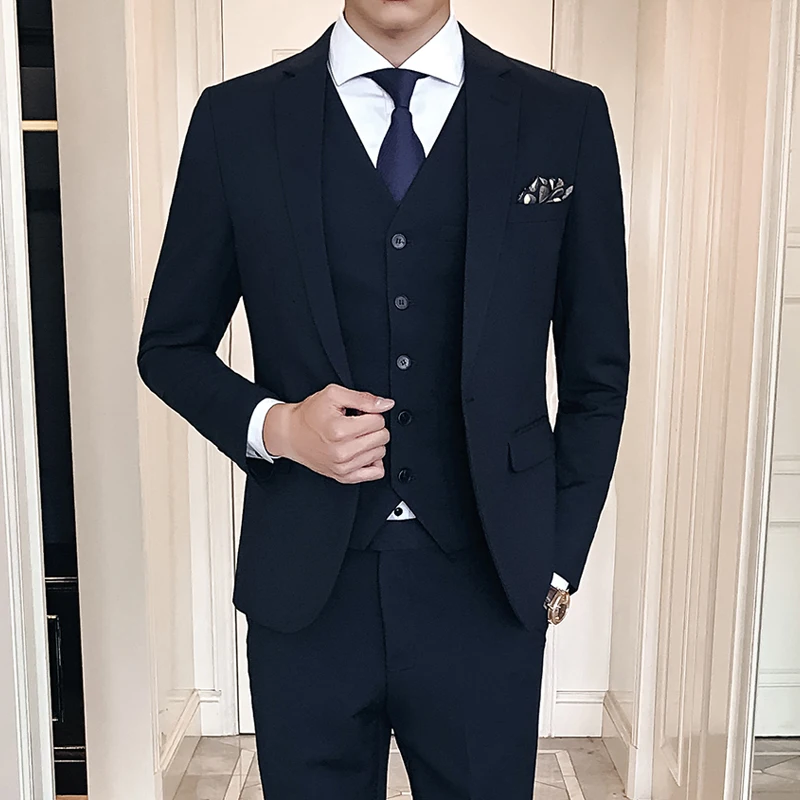 Groom Wedding Dress Formal Suits Set Jackets+Vest+Pants Suits High Quality Men Boutique Casual Business Suits 3-piece Blazers
Groom Wedding Dress Formal Suits Set Jackets+Vest+Pants Suits High Quality Men Boutique Casual Business Suits 3-piece Blazers