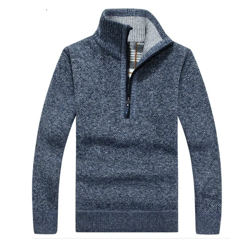 2019 Male Solid Color Knitted Pullover Autumn Winter New Men's Zipper Sweater Pullovers Stand Collar Slim Fit Thick Sweaters 3XL
2019 Male Solid Color Knitted Pullover Autumn Winter New Men's Zipper Sweater Pullovers Stand Collar Slim Fit Thick Sweaters 3XL