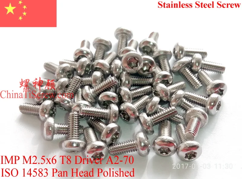 ISO 14583 Stainless Steel M2.5 Screws M2.5x4 M2.5x5 M2.5x6 M2.5x8 M2.5x10 M2.5x12 T8 Driver Pan Head A2-70 50 pcs QCTI Screw
ISO 14583 Stainless Steel M2.5 Screws M2.5x4 M2.5x5 M2.5x6 M2.5x8 M2.5x10 M2.5x12 T8 Driver Pan Head A2-70 50 pcs QCTI Screw