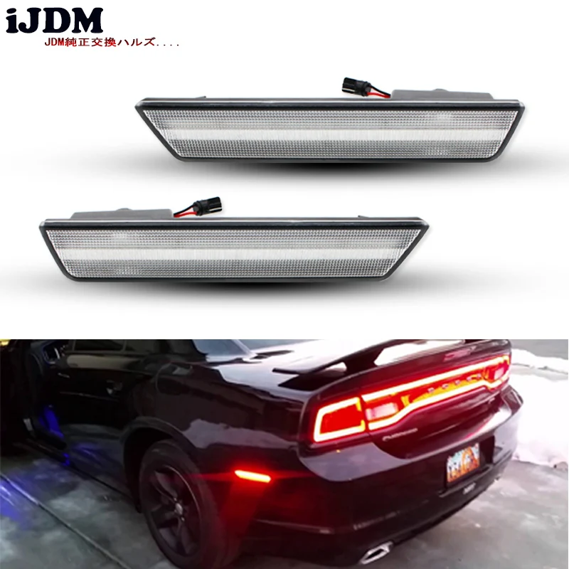 

iJDM Car Rear Side Marker Lamps with 36-SMD Red LED Lights For 2008-2014 Dodge Challenger,For 2011-2014 Dodge Charger 12v