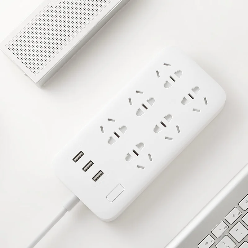 Умный удлинитель Xiaomi, оригинальный удлинитель с 3 USB-портами для быстрой зарядки, а, 6 стандартных адаптеров
Умный удлинитель Xiaomi, оригинальный удлинитель с 3 USB-портами для быстрой зарядки, а, 6 стандартных адаптеров