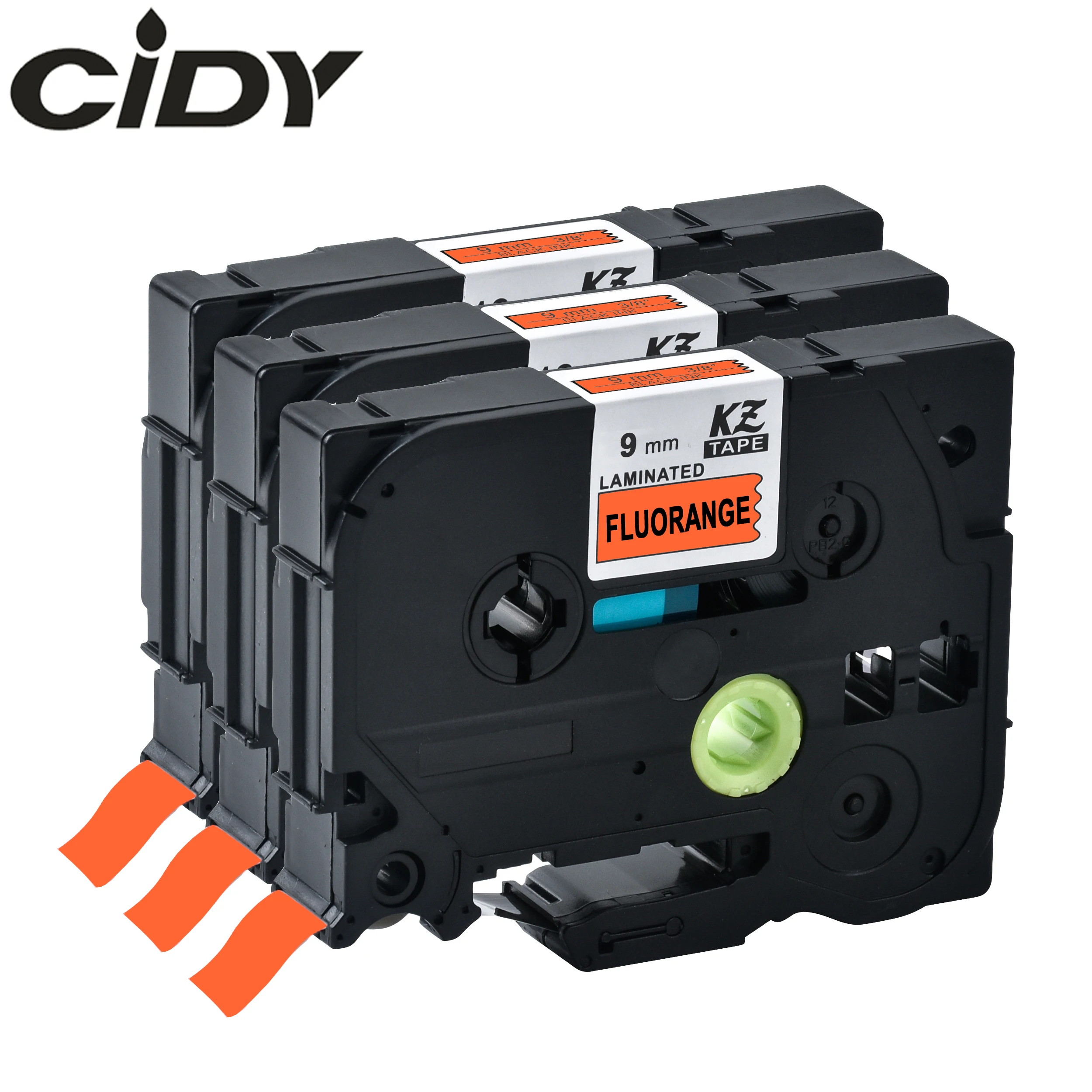 CIDY Black on Fluorescent Orange Laminated Label Tape Compatible TZE B21 TZ B21 TZE-B21 TZ-B21 For Brother Printers
CIDY Black on Fluorescent Orange Laminated Label Tape Compatible TZE B21 TZ B21 TZE-B21 TZ-B21 For Brother Printers