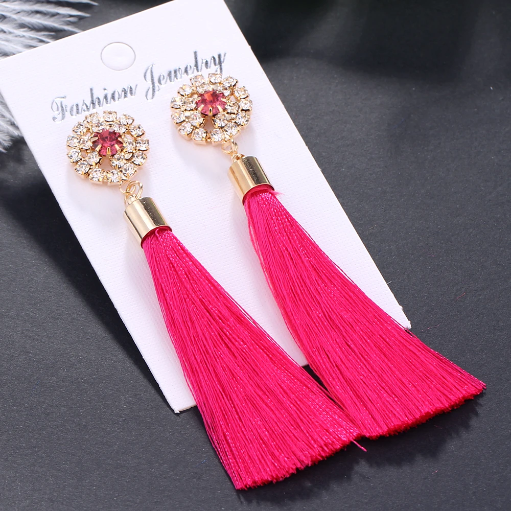 WNGMNGL 2018 Fashion Female Tassel Earrings Bohemia Statement Earrings Vintage Crystal Silk Long Drop Earring For Women Jewelry
WNGMNGL 2018 Fashion Female Tassel Earrings Bohemia Statement Earrings Vintage Crystal Silk Long Drop Earring For Women Jewelry
