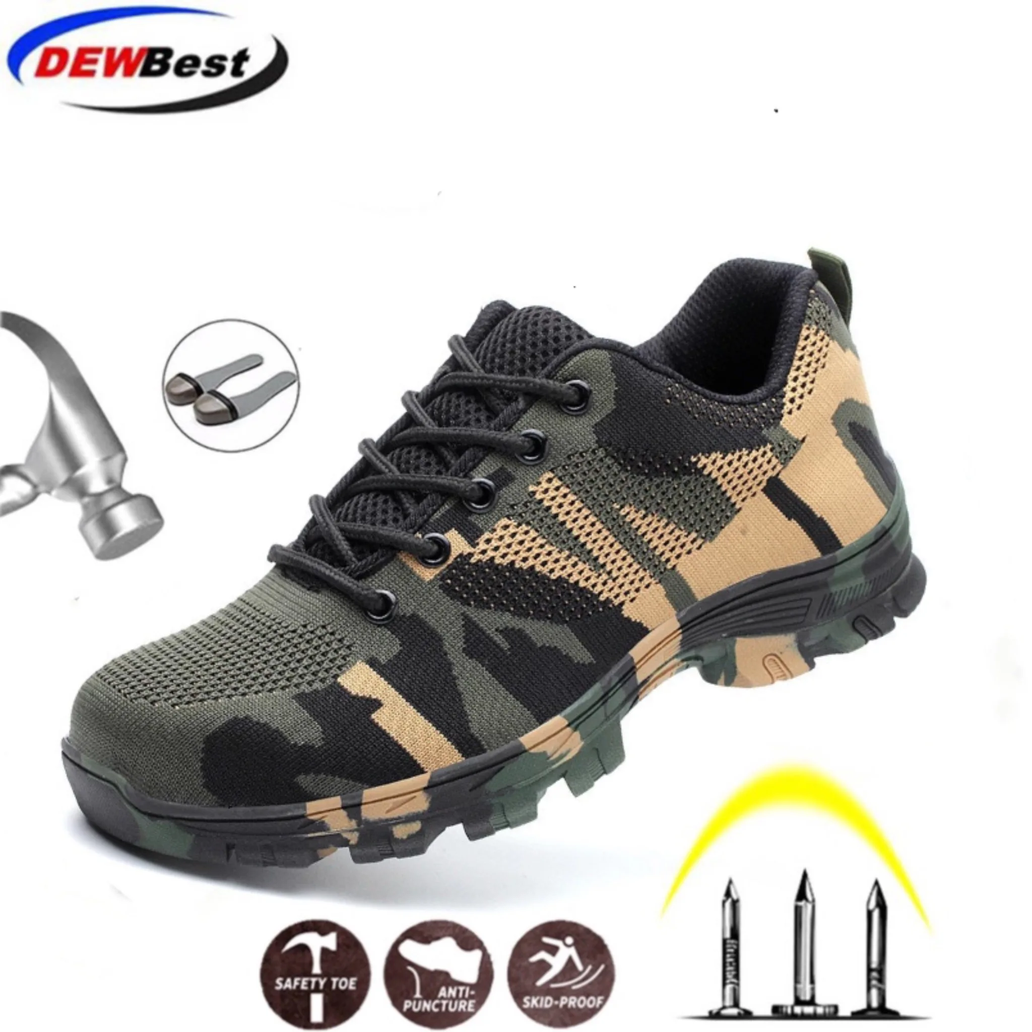 DEWBEST Hot Sale Unisex Shielding Safety Shoes Men Work Boots Camouflage Steel Toe Boots Men Outdoor Shoes Air Mesh Safely Boots
DEWBEST Hot Sale Unisex Shielding Safety Shoes Men Work Boots Camouflage Steel Toe Boots Men Outdoor Shoes Air Mesh Safely Boots