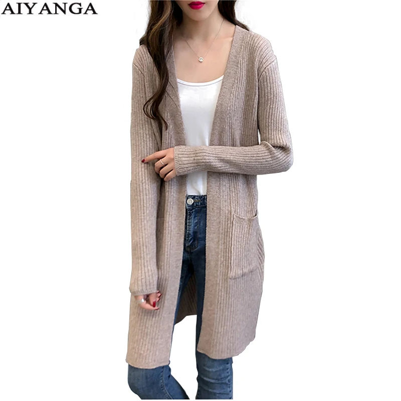 2018 Autumn Winter Fashion Women Long Sleeve loose knitting cardigan sweater Women Knitted Female Cardigan pull femme AIYANGA
2018 Autumn Winter Fashion Women Long Sleeve loose knitting cardigan sweater Women Knitted Female Cardigan pull femme AIYANGA