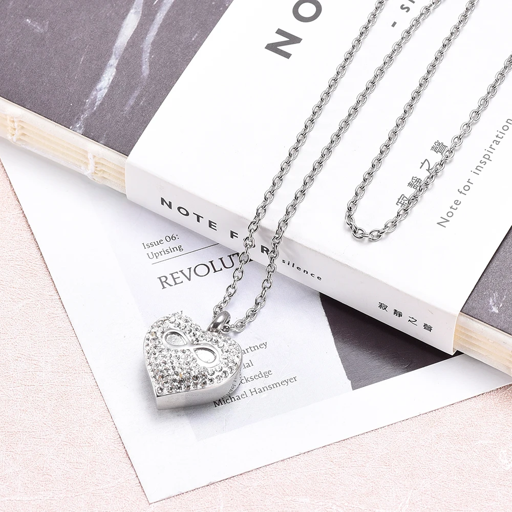 Crystal Infinity Cremation Urn Necklace Memorial Heart Urn Jewelry Ashes Locket pendant
Crystal Infinity Cremation Urn Necklace Memorial Heart Urn Jewelry Ashes Locket pendant