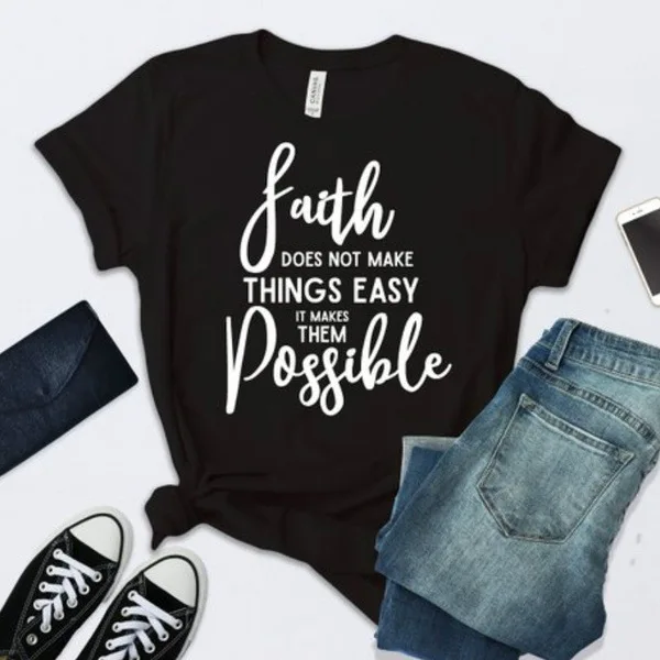 Sugarbaby New Arrival Faith Does Not Make Things Easy T-shirt Short Sleeve Fashion t shirts Aesthetic Clothing Faith t shirt
Sugarbaby New Arrival Faith Does Not Make Things Easy T-shirt Short Sleeve Fashion t shirts Aesthetic Clothing Faith t shirt