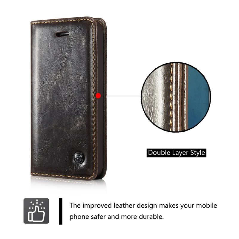 Кожаный чехол для iPhone XS Max XR X 8 7 6 S Plus Магнитный кошелек флип-чехол с подставкой 5