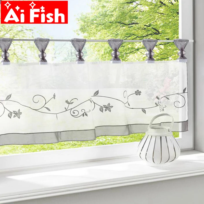 Terri Embroidery Curtains Fabrics Short Coffee Beautiful Colorful Flowers Window Treatments Kitchen Bar Short Curtians DL008-40
Terri Embroidery Curtains Fabrics Short Coffee Beautiful Colorful Flowers Window Treatments Kitchen Bar Short Curtians DL008-40