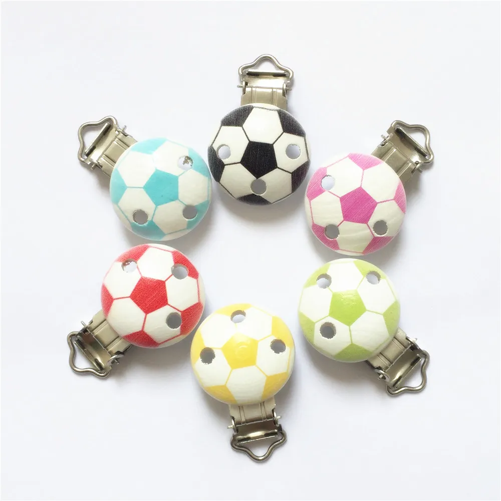 50PCS Baby Infant Football Wood Pacifier Teether Soother Dummy Chain Holder Clips with Metal Holders Kids Feeding
50PCS Baby Infant Football Wood Pacifier Teether Soother Dummy Chain Holder Clips with Metal Holders Kids Feeding
