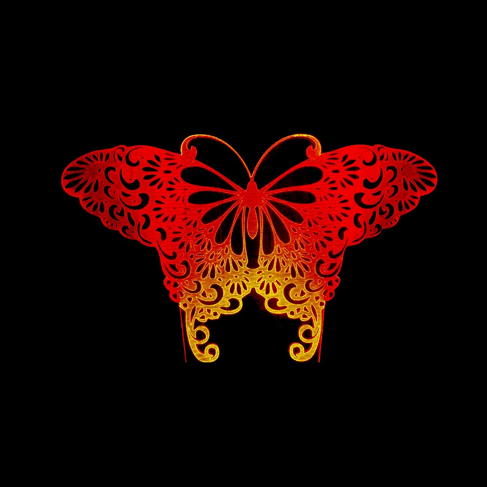 Butterfly LED Bedroom Night Light Acrylic 3D Lamp 7 Colors Changing Touch Switch Sitting Room Lights Sleep Light
Butterfly LED Bedroom Night Light Acrylic 3D Lamp 7 Colors Changing Touch Switch Sitting Room Lights Sleep Light