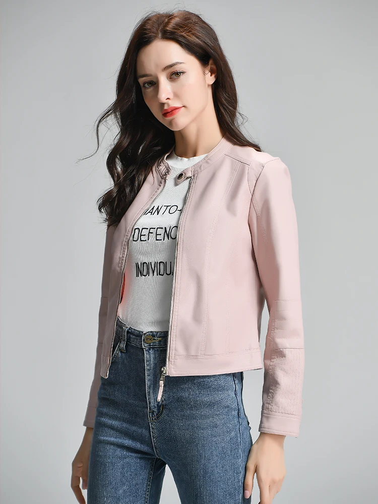 Ailegogo New Women Single Breasted Short Faux Leather Jacket Casual Motorcycle Slim Pu Leather Jackets Black Pink Outwear
Ailegogo New Women Single Breasted Short Faux Leather Jacket Casual Motorcycle Slim Pu Leather Jackets Black Pink Outwear