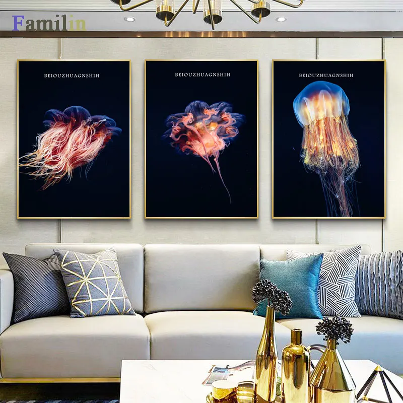 Jellyfish Nordic Posters And Prints Wall Art Canvas Painting Black White Canvas Art Wall Pictures For Living Room Decor
Jellyfish Nordic Posters And Prints Wall Art Canvas Painting Black White Canvas Art Wall Pictures For Living Room Decor
