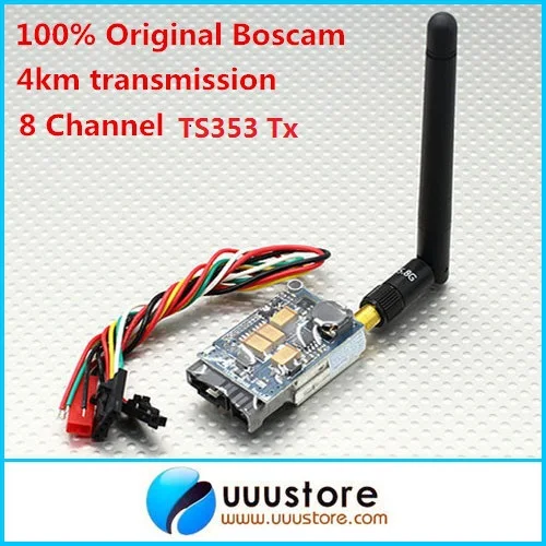Boscam Wireless Video Transmitter FPV 5.8G 400mW A/V Transmitter Module (TX) TS353 for DJI Phantom camera drone accessories
Boscam Wireless Video Transmitter FPV 5.8G 400mW A/V Transmitter Module (TX) TS353 for DJI Phantom camera drone accessories