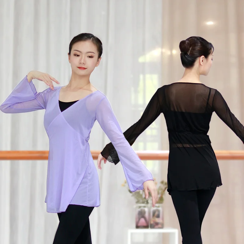 Women Mesh Ballet Dance Overall Flare Sleeve Adults Girls Women Ballet Tops Wrap Dance Coats
Women Mesh Ballet Dance Overall Flare Sleeve Adults Girls Women Ballet Tops Wrap Dance Coats