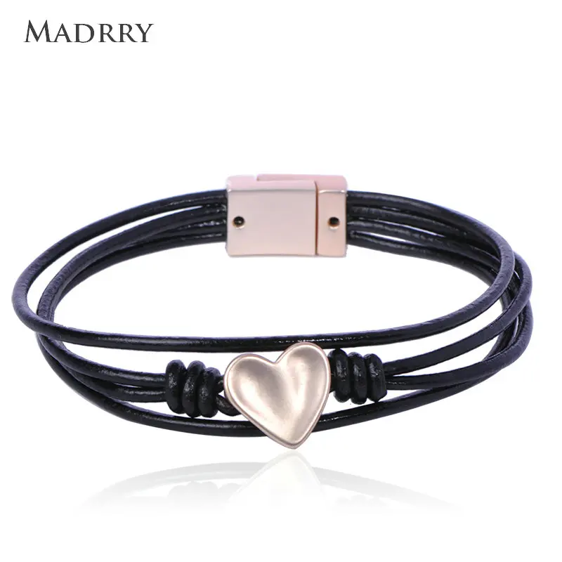 Madrry Fashion Multi-layer Heart Shape Bangles Punk Leather Bracelets For Women Men Hand Jewelry Party Daily Accessories Gifts
Madrry Fashion Multi-layer Heart Shape Bangles Punk Leather Bracelets For Women Men Hand Jewelry Party Daily Accessories Gifts