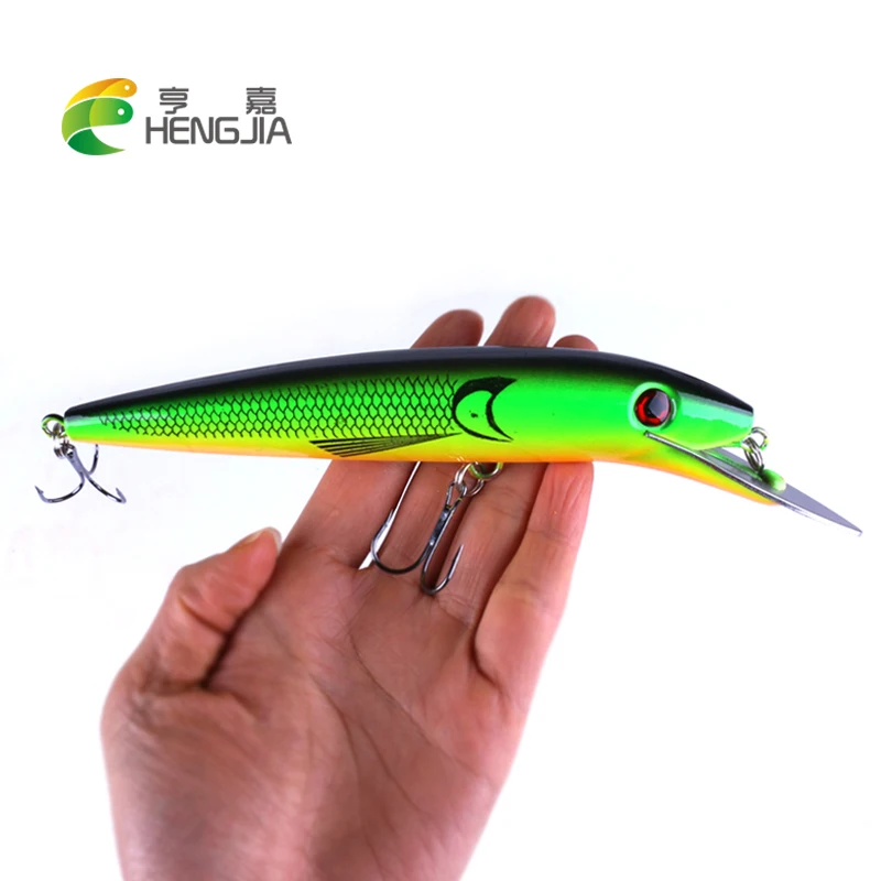 

HENGJIA 1PC plastic minnow fishing lures hard baits artificial swimbaits wobblers crankbaits pesca fishing tackles