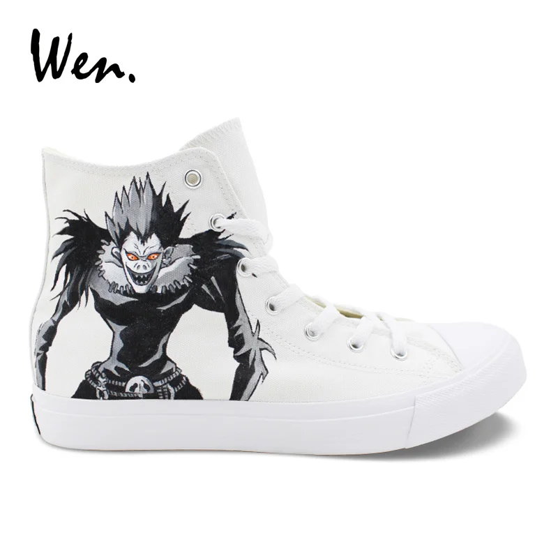 Wen Design Hand Painted Shoes Death Note Anime High Top White Canvas Sneakers Men Women's Skateboarding Shoes
Wen Design Hand Painted Shoes Death Note Anime High Top White Canvas Sneakers Men Women's Skateboarding Shoes