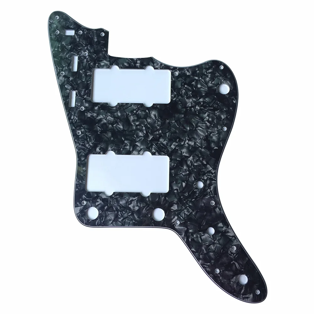 Pleroo Custom Guitar pickgaurd Scratch Plate - For Japan Jazzmaster Guitar Pickguard, 4 Ply Black Pearl 
Pleroo Custom Guitar pickgaurd Scratch Plate - For Japan Jazzmaster Guitar Pickguard, 4 Ply Black Pearl