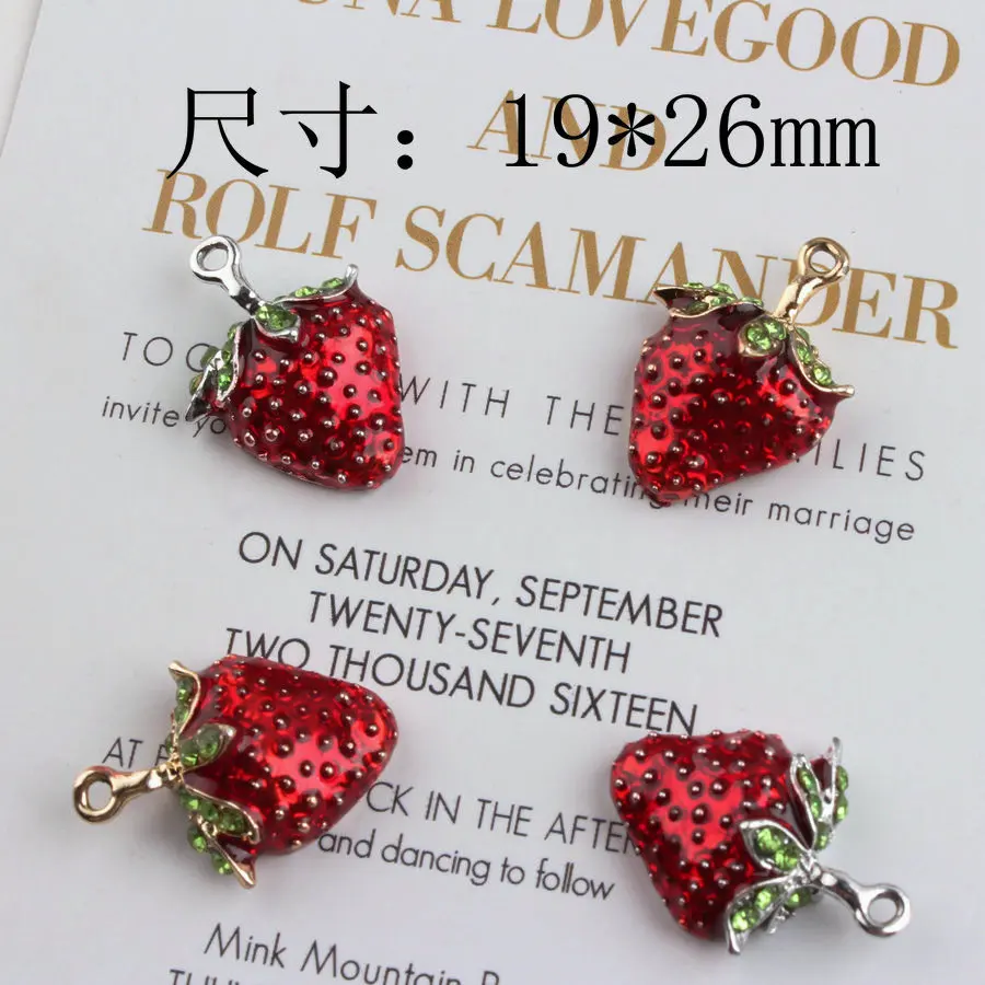Free Shipping 20PCs/Lot 19*26MM Silver Gold Tone Plated Red Enamel Alloy Fruit Strawberry Necklace Pendants DIY Jewelry Findings
Free Shipping 20PCs/Lot 19*26MM Silver Gold Tone Plated Red Enamel Alloy Fruit Strawberry Necklace Pendants DIY Jewelry Findings