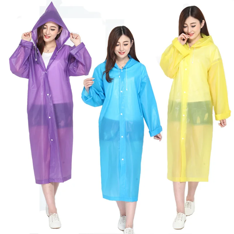 Raincoats EVA Waterproof Frosted Transparent Raincoat Fashionable men Women Rainwear Clothes Rain Gear
Raincoats EVA Waterproof Frosted Transparent Raincoat Fashionable men Women Rainwear Clothes Rain Gear