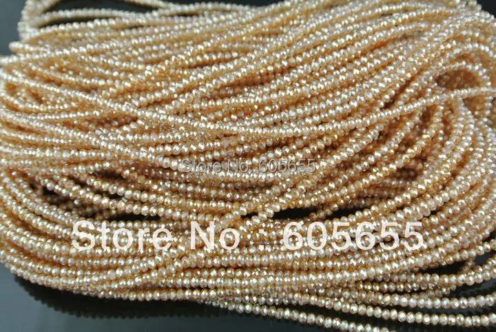 Shiny Gold champagne color 2mm faceted Glass Crystal quartz Rondelle loose Beads
Shiny Gold champagne color 2mm faceted Glass Crystal quartz Rondelle loose Beads