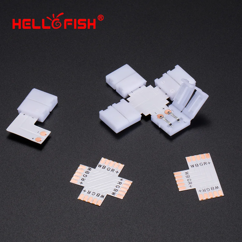 Аксессуары для светодиодной ленты RGB RGBW FPC Быстрый коннектор 2 4 5 pin 8 10 12 мм с прямым