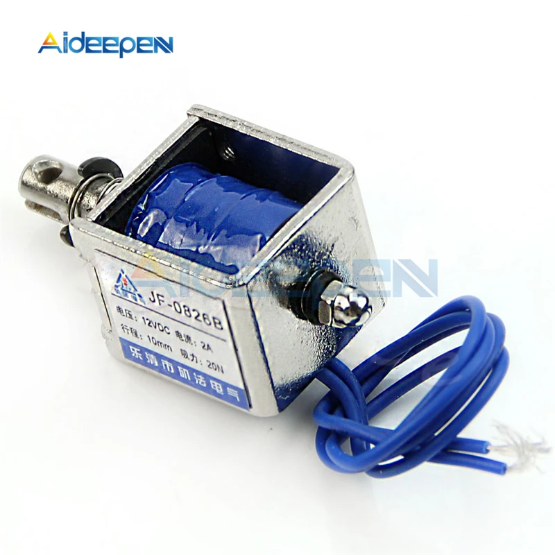 DC 12V/2A JF-0826B Open Frame Solenoid Reset 10mm Push Pull Type Electronic DC Electromagnet For Vending Textile Machines
DC 12V/2A JF-0826B Open Frame Solenoid Reset 10mm Push Pull Type Electronic DC Electromagnet For Vending Textile Machines