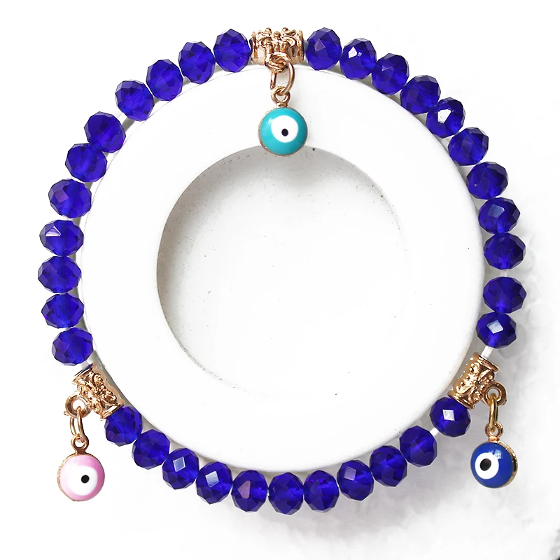 ISINYEE Fashion Blue Pink Green Evil Eye Charm Bracelet Elastic Rope Glass Crystal Bead Bracelets For Women Lucky Summer Jewelry
ISINYEE Fashion Blue Pink Green Evil Eye Charm Bracelet Elastic Rope Glass Crystal Bead Bracelets For Women Lucky Summer Jewelry