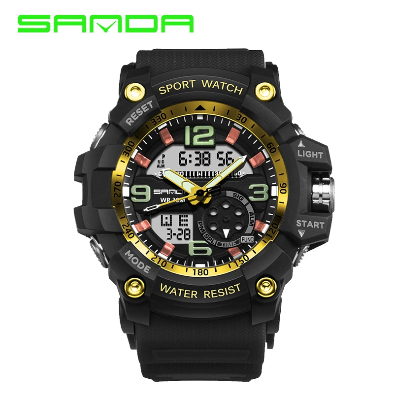 SANDA brand fashion men's military sports watch LED outdoor waterproof digital watch men's Quartz watch Relogio Masculino
SANDA brand fashion men's military sports watch LED outdoor waterproof digital watch men's Quartz watch Relogio Masculino