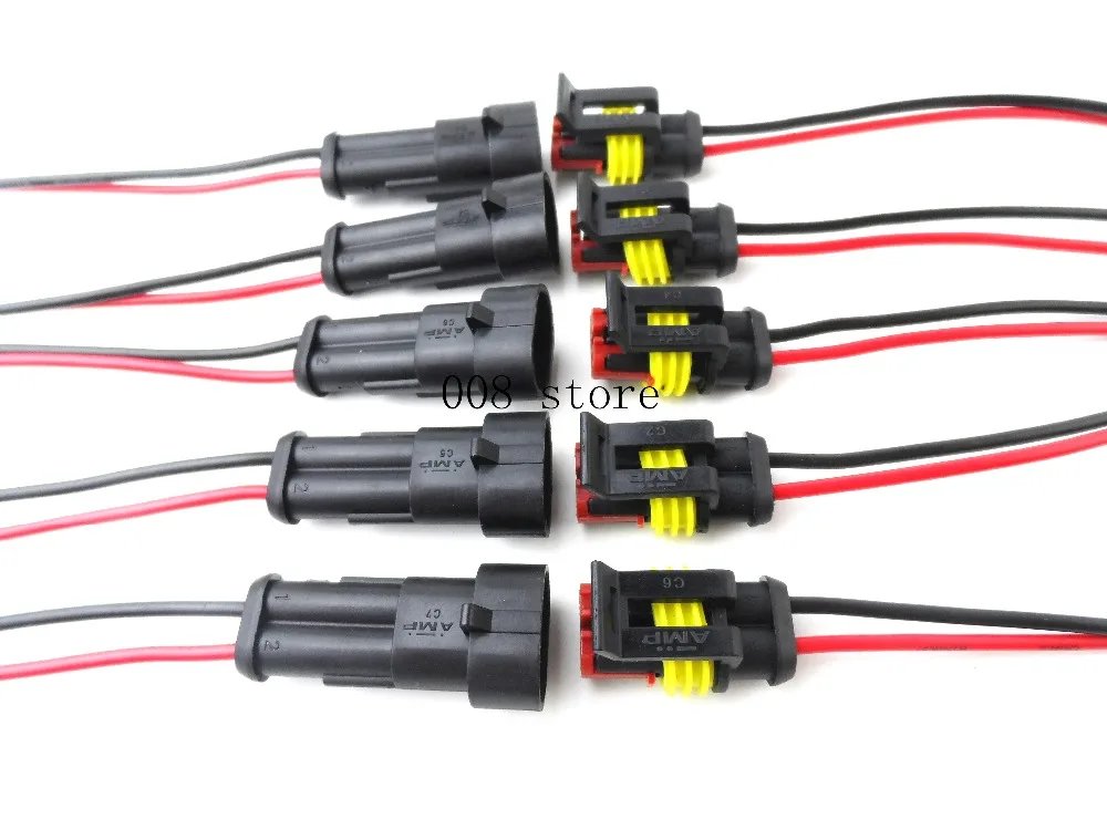 5set 2 Pin Way Waterproof Electrical Connector Adapter Plug W/Wire AWG for Car Vehicle Motorcycles
5set 2 Pin Way Waterproof Electrical Connector Adapter Plug W/Wire AWG for Car Vehicle Motorcycles
