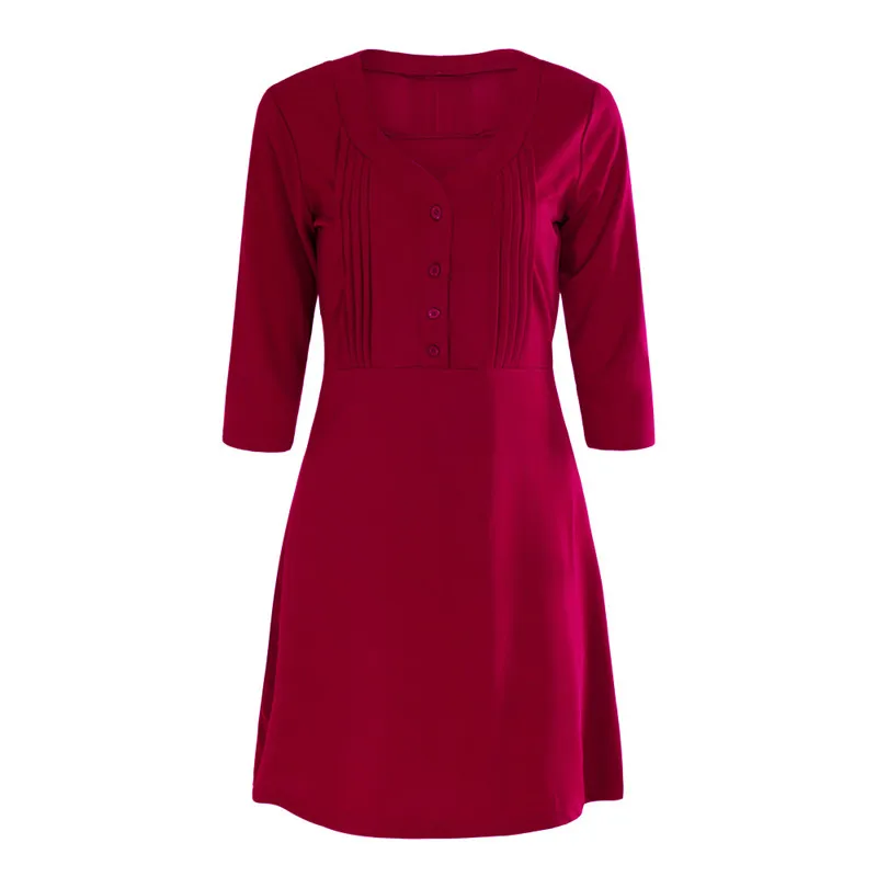 New arrival women dress causal V-neck A-line fashion three quarter elegant dress European and American style for ladies
New arrival women dress causal V-neck A-line fashion three quarter elegant dress European and American style for ladies