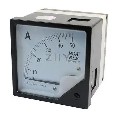 

6L2 Model 80mm x 80mm Square Panel AC 10mA 20mA 30mA 50mA 100mA 200mA 300mA 500mA Analog Meter Ammeter