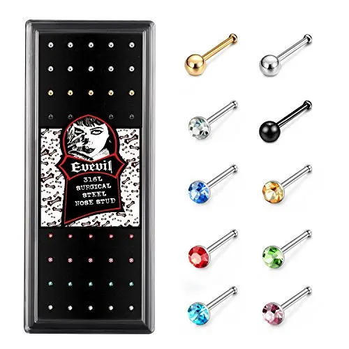 60pcs 22G Stainless Steel Nose Studs Rings Piercing Body Jewelry Crystal Ball Shape Nose Studs Bone Hypoallergenic Box Set
60pcs 22G Stainless Steel Nose Studs Rings Piercing Body Jewelry Crystal Ball Shape Nose Studs Bone Hypoallergenic Box Set