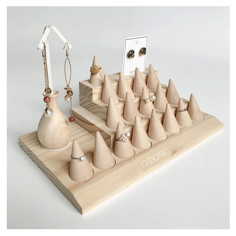 New Fashion Solid Wood Ring Display Tray Earrings Display Vase Jewellery Display Holder Ring Display Point
New Fashion Solid Wood Ring Display Tray Earrings Display Vase Jewellery Display Holder Ring Display Point