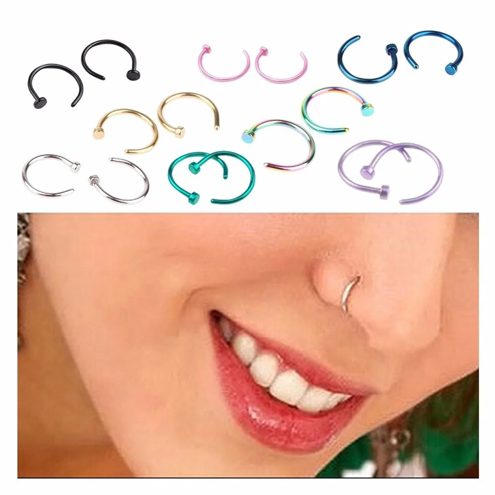 MODRSA 2pcs Titanium Fake Nose Ring C Clip Lip Piercing Nose Hoop Rings Women Nose Fake Piercing Body Jewelry Piercing Nariz
MODRSA 2pcs Titanium Fake Nose Ring C Clip Lip Piercing Nose Hoop Rings Women Nose Fake Piercing Body Jewelry Piercing Nariz