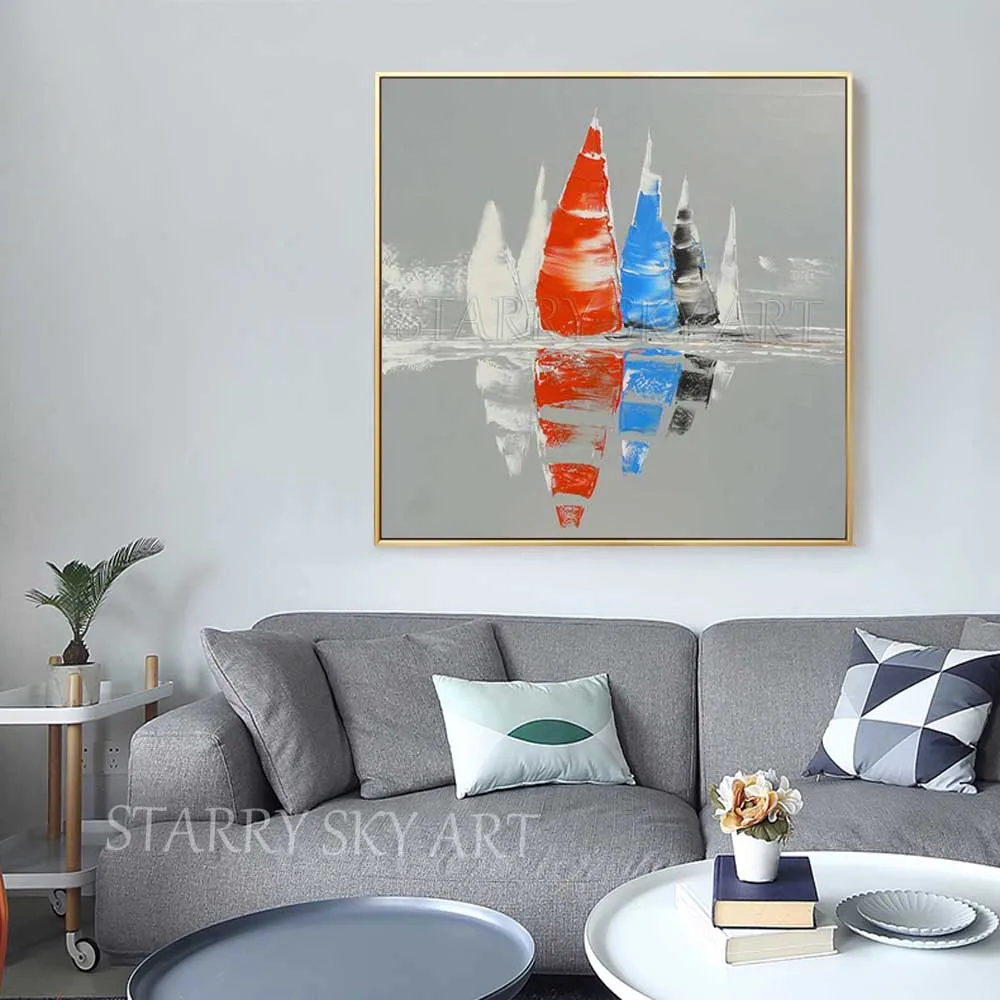 New Arrivals Simple Design Boat Oil Painting Hand-painted Modern Abstract Knife Painting Boats Oil Painting for Wall Decoration
New Arrivals Simple Design Boat Oil Painting Hand-painted Modern Abstract Knife Painting Boats Oil Painting for Wall Decoration