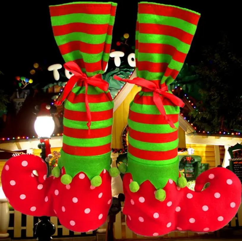 Christmas Elf Socks Candy Gifts Bag Tote Sweet Stocking Filler Christmas Tree Decor winebottle cover decorate
Christmas Elf Socks Candy Gifts Bag Tote Sweet Stocking Filler Christmas Tree Decor winebottle cover decorate