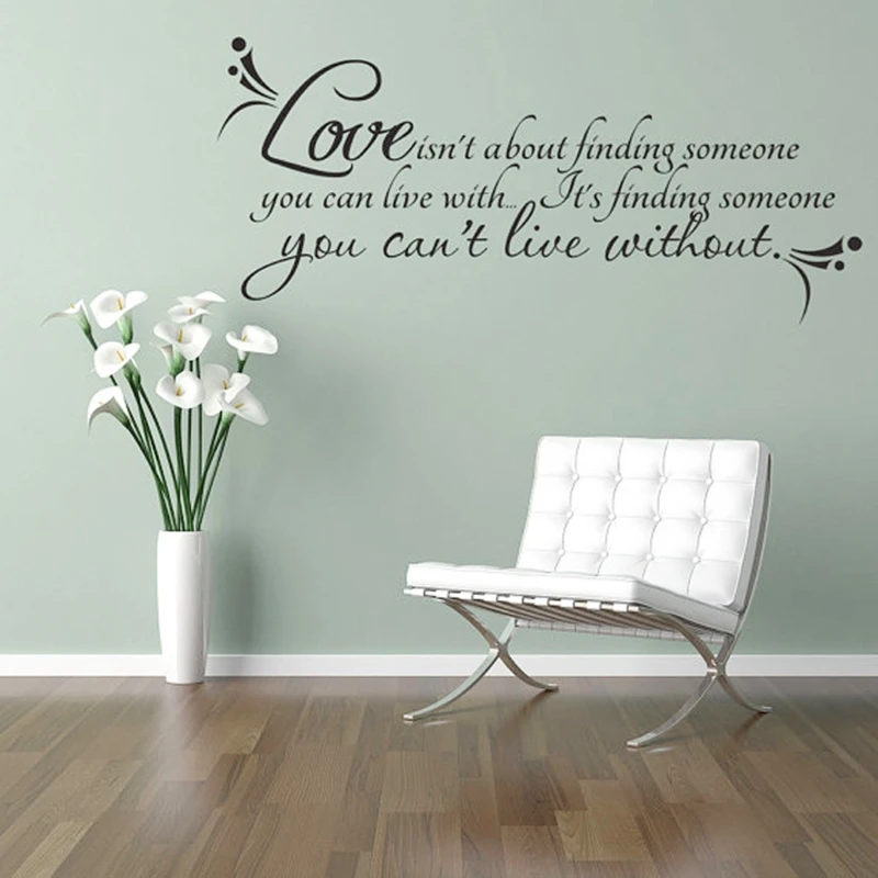 Multiple color love is finding someone you can't live with cut love quotes vinyl wall Sticker bedroom decor decal
Multiple color love is finding someone you can't live with cut love quotes vinyl wall Sticker bedroom decor decal
