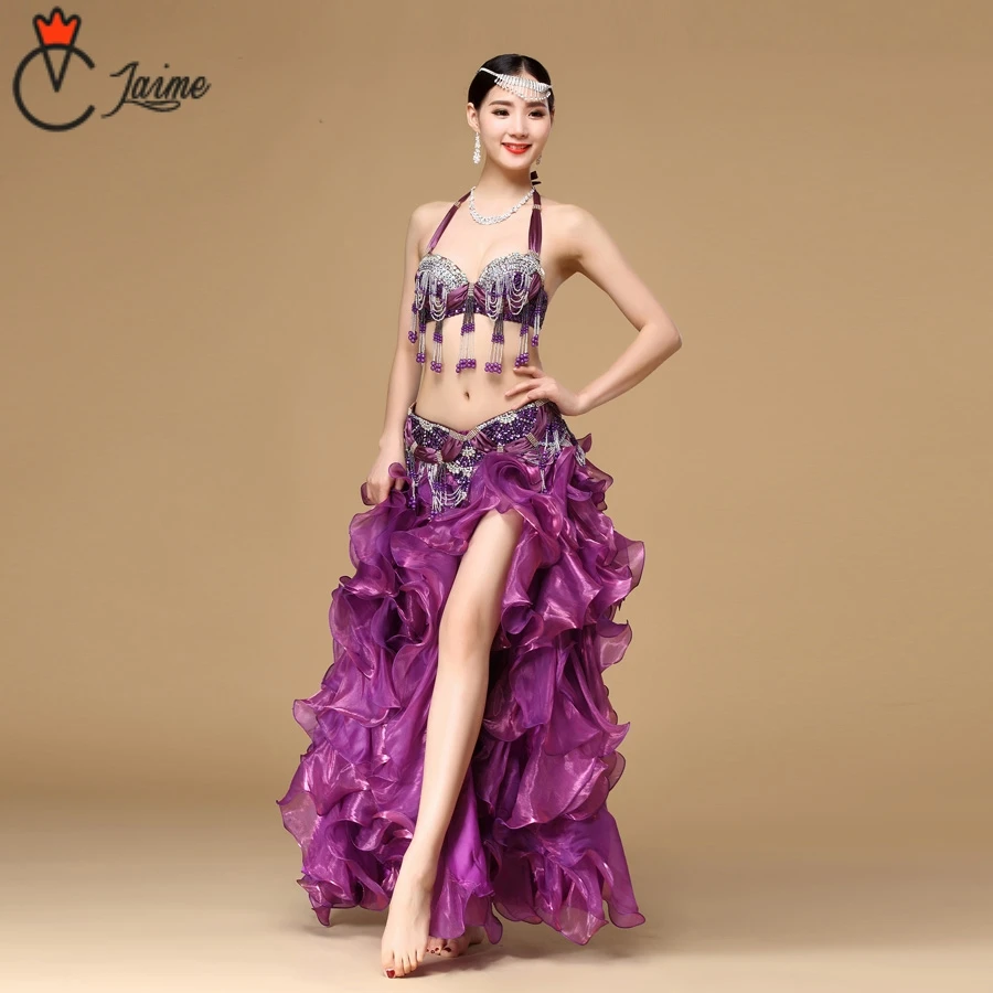 luxurious Women Belly Dance Costume Set Performance Belly Dancing Clothing Oriental Dance 3 pcs Outfit Bra Belt Skirt
luxurious Women Belly Dance Costume Set Performance Belly Dancing Clothing Oriental Dance 3 pcs Outfit Bra Belt Skirt