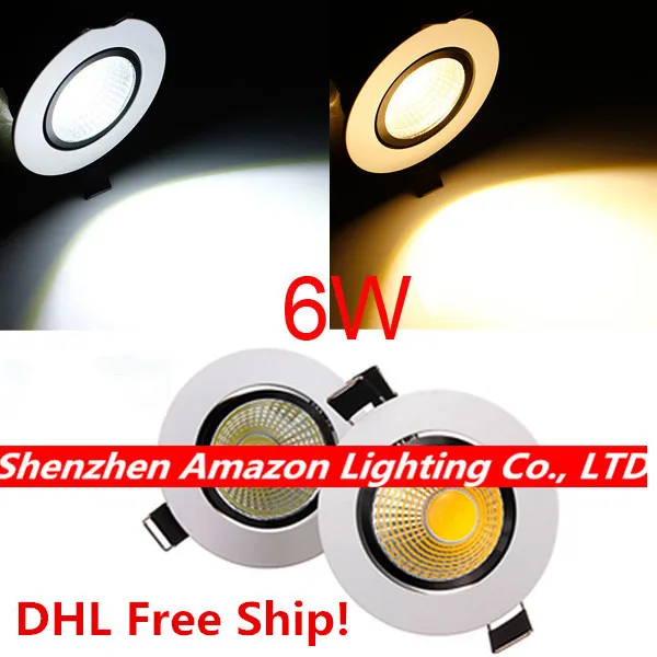 20pcs 6W COB LED Ceiling Downlight Recessed LED Down Light with driver 85-265V Warm White/Cold White DHL Free
20pcs 6W COB LED Ceiling Downlight Recessed LED Down Light with driver 85-265V Warm White/Cold White DHL Free