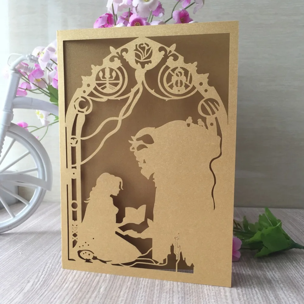 30pcs/lot Beauty And The Beast Hollow Laser Card Wedding Invitations Birthday Gift Cards Festival Events Invitations
30pcs/lot Beauty And The Beast Hollow Laser Card Wedding Invitations Birthday Gift Cards Festival Events Invitations