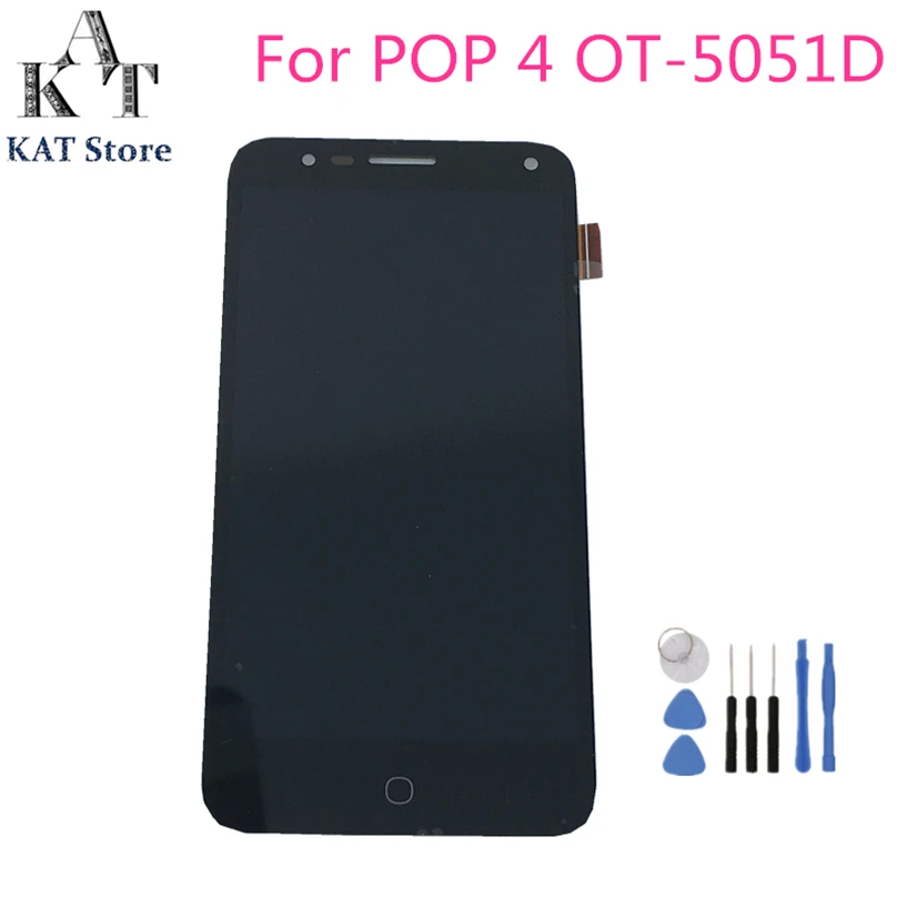 ЖК дисплей с сенсорным экраном 5 0 дюйма для Alcatel One Touch POP 4 5051 OT 5051D лучшее