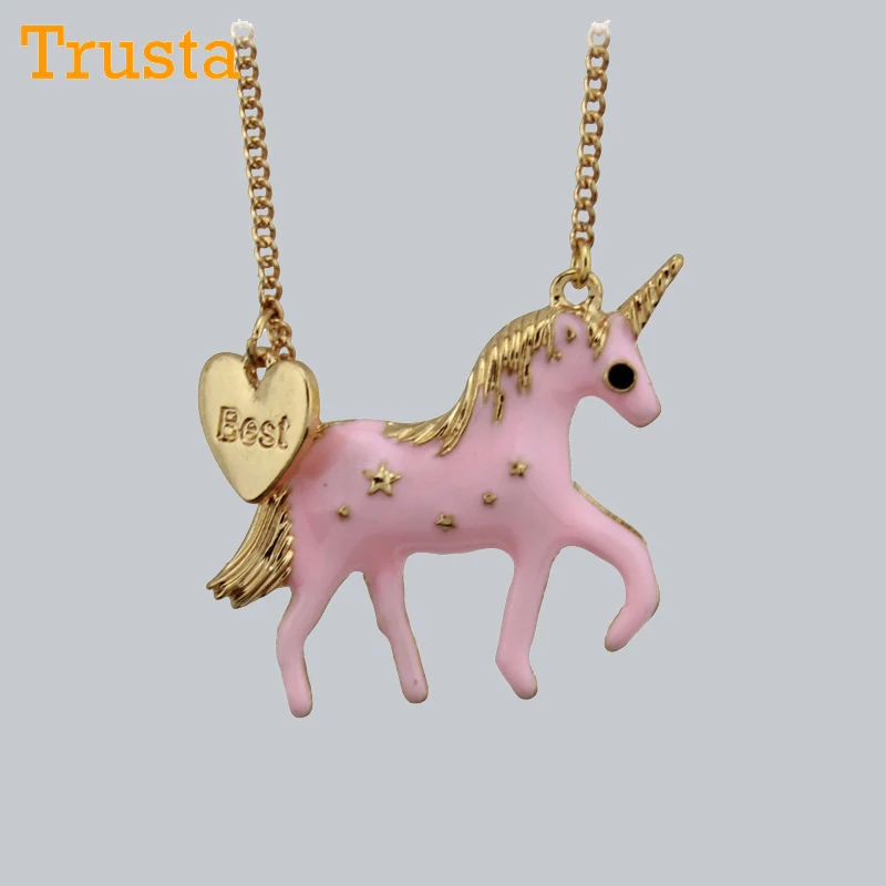 Trusta новинка хит продаж модное ювелирное ожерелье милая розовая/синяя масляная