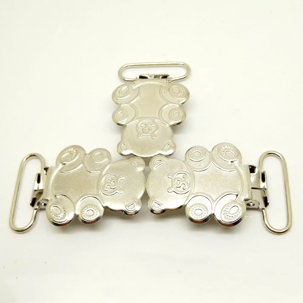 100pcs metal nickel suspender clips wholesale metal bear suspender clips enamel pacifier clips
100pcs metal nickel suspender clips wholesale metal bear suspender clips enamel pacifier clips
