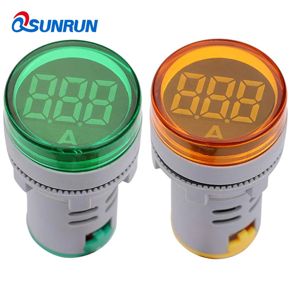 QSUNRUN 220 В AC 22 мм 0 100A цифровой Дисплей Ampermeter монитор Текущий метр тестер Сингал