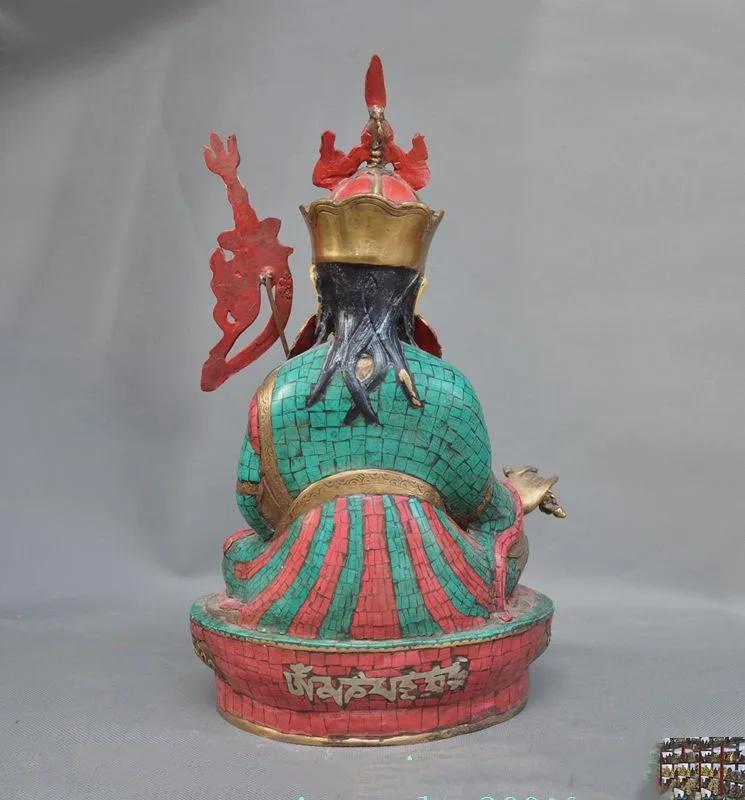 wedding decoration Tibetan temple Bronze inlay turquoise Guru Rinpoche Padmasambhava Buddha Statue New Year
wedding decoration Tibetan temple Bronze inlay turquoise Guru Rinpoche Padmasambhava Buddha Statue New Year