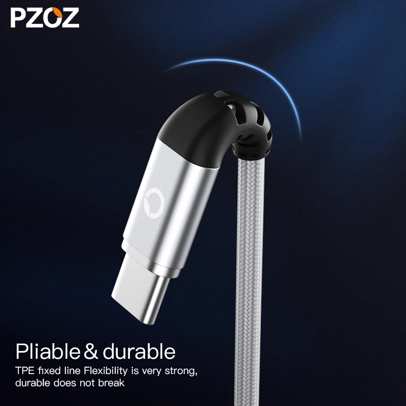 Магнитный кабель PZOZ micro usb для быстрой зарядки type c iphone зарядный адаптер
