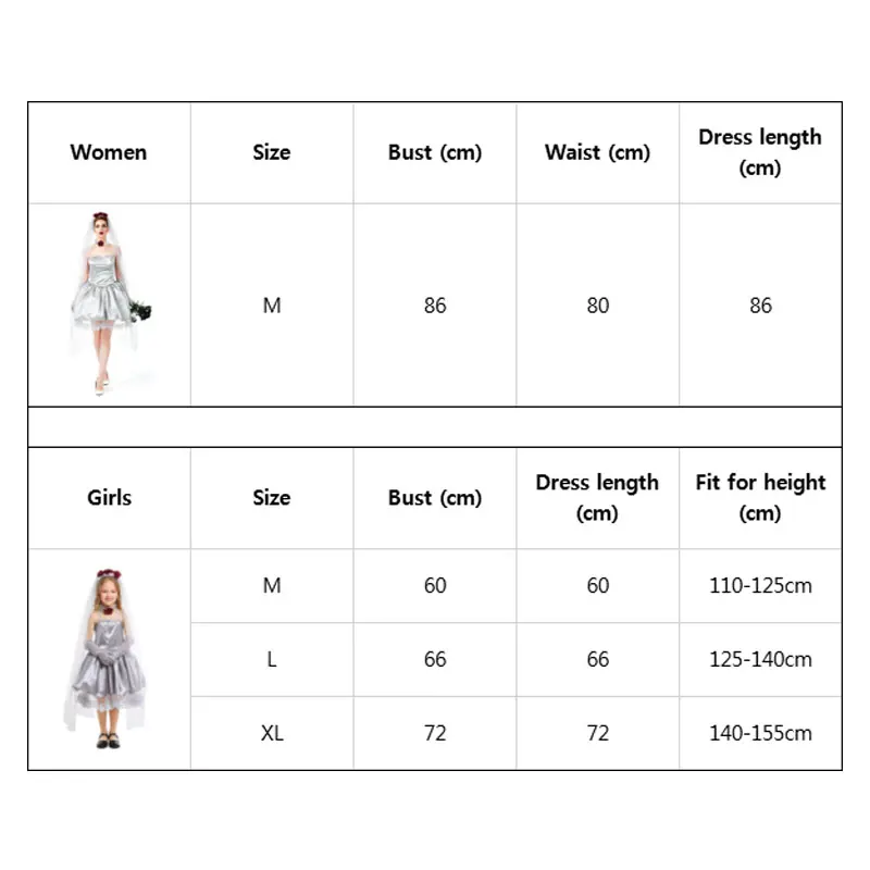 Umorden Bloodless Ghost Zombie Corpse Bride Costume for Women Teen Girls Halloween Dia de los Muertos Day of the Dead Dress
Umorden Bloodless Ghost Zombie Corpse Bride Costume for Women Teen Girls Halloween Dia de los Muertos Day of the Dead Dress